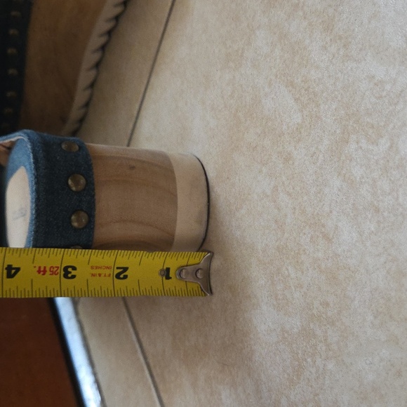 Jeffrey Campbell Denim Studded Slides Platforms size 10 women’s - Picture 5 of 8